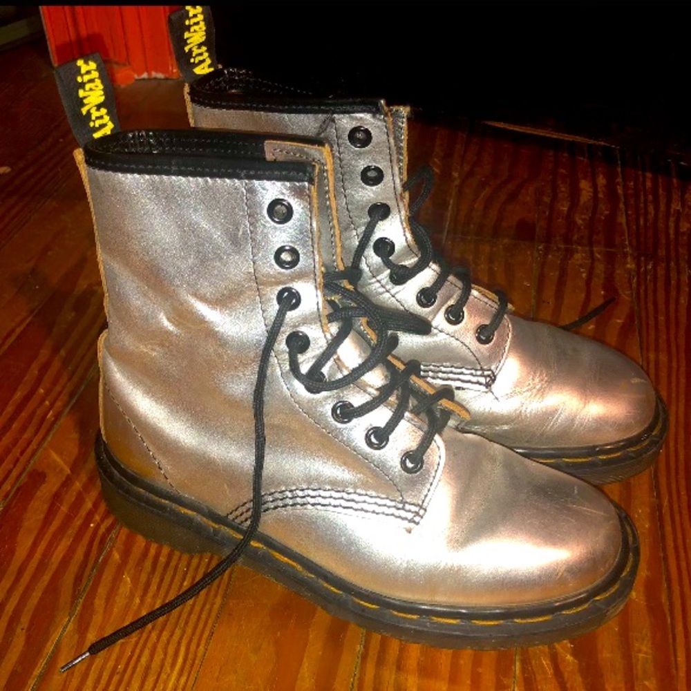 Silver Dr. Martens